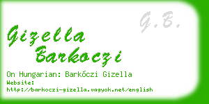 gizella barkoczi business card
