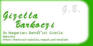 gizella barkoczi business card